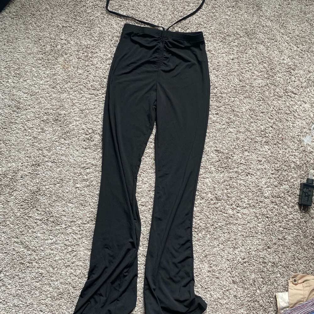 Front Tie Flare Pants
